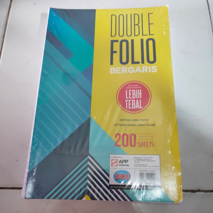 

Double folio sisi 200 lembar
