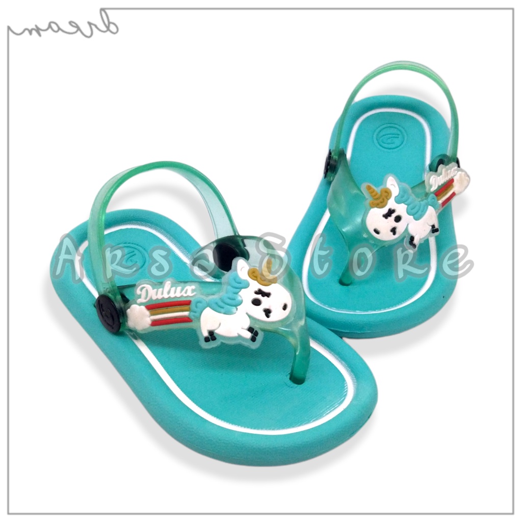 Sendal Jepit Baby Kuda Poni Anak Perempuan / Sandal Anak Cewe Motif Unicorn Umur 9 bulan 1 2 3 Tahun