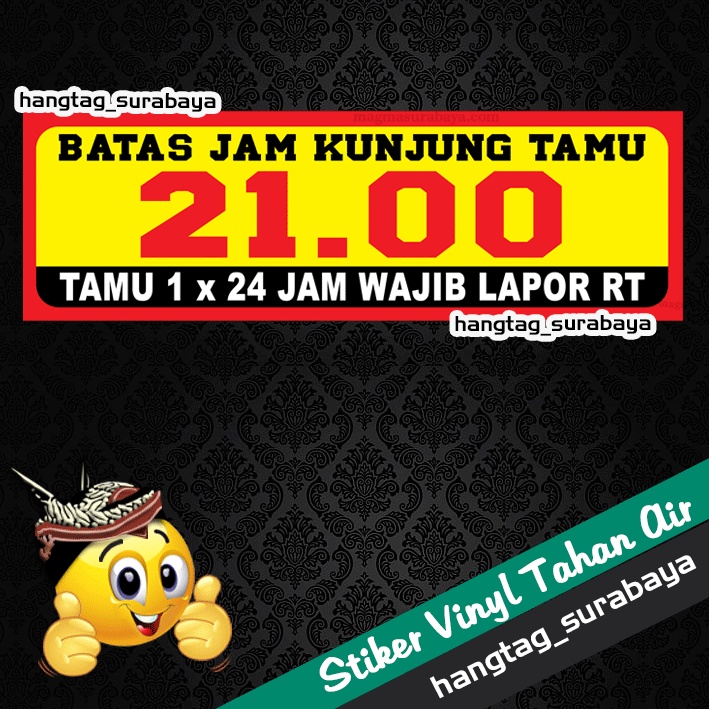 

Stiker batas jam kunjung tamu