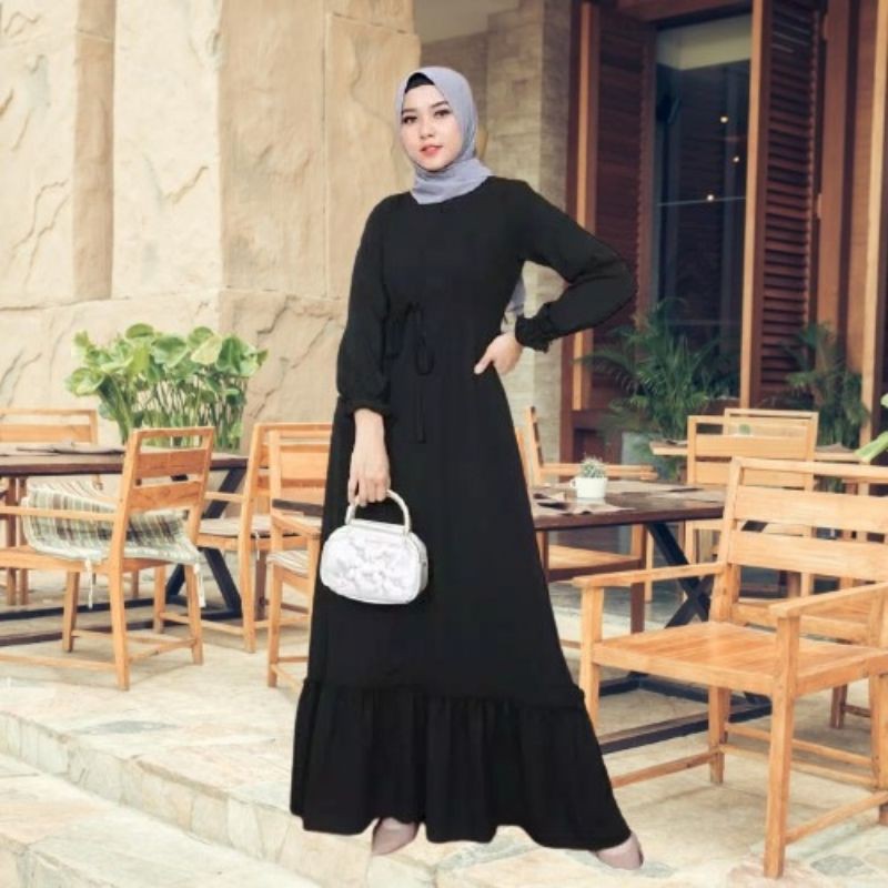 GAMIS remaja polos model terbaru kekinian 2021/baju gamis wanita murah