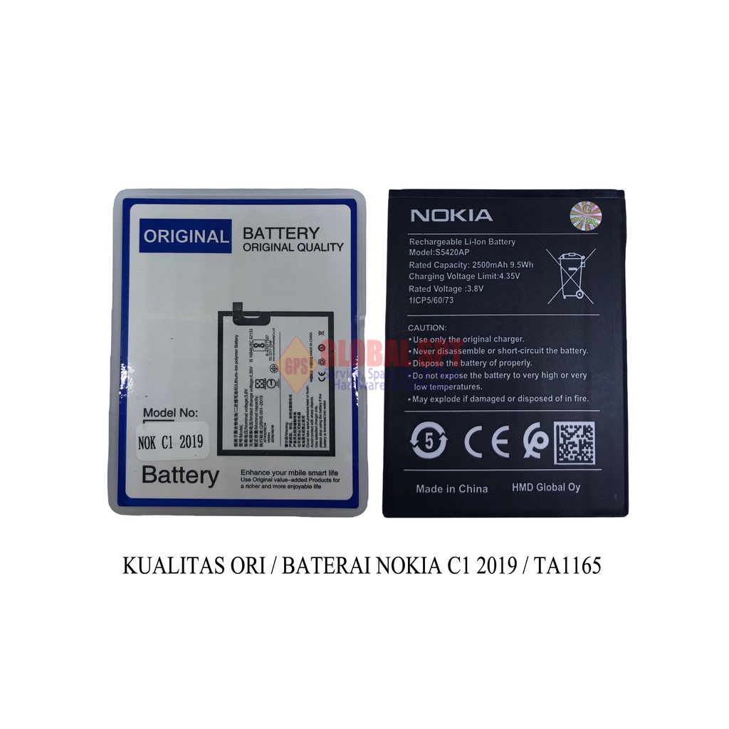 KUALITAS ORI / BATERAI NOKIA C1 2019 / BATRE / BATRE NOKIA TA1165