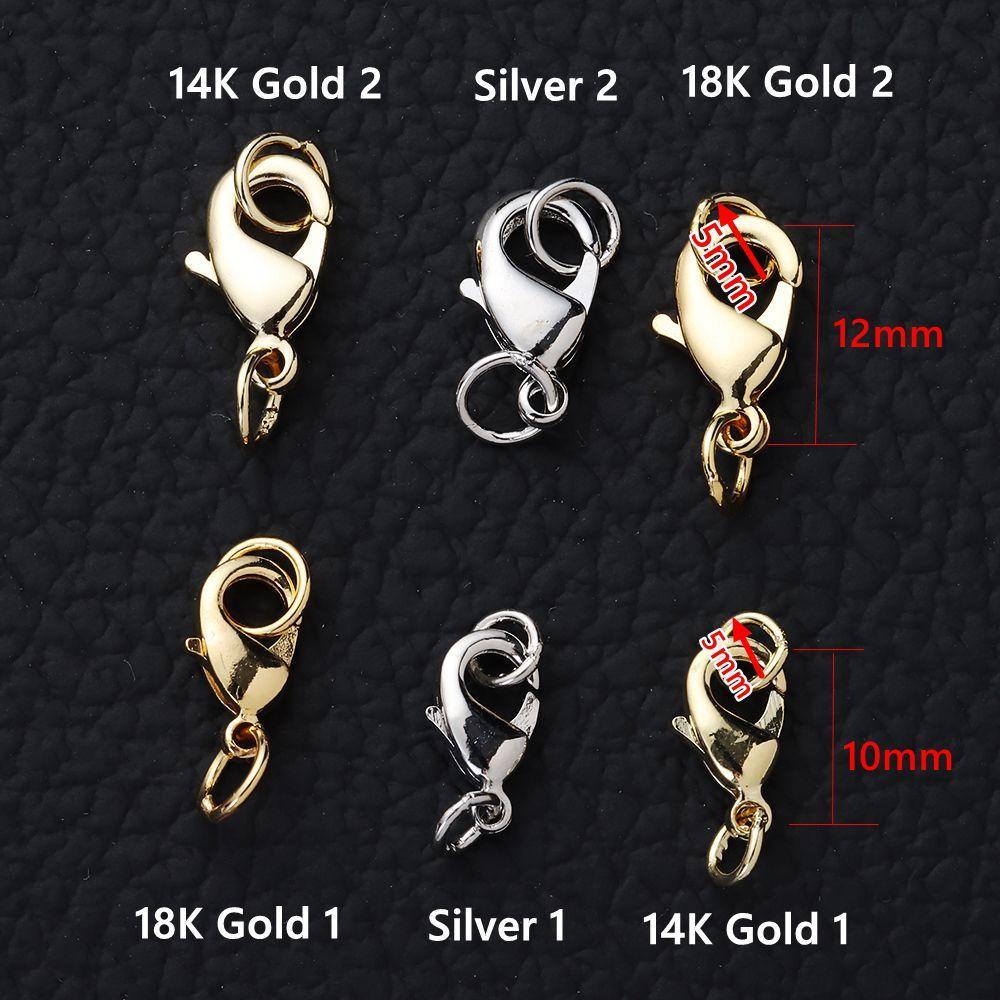 R-flower Lobster Clasp Bahan Stainless Steel Warna Silver Untuk Membuat Perhiasan Gelang Kalung DIY