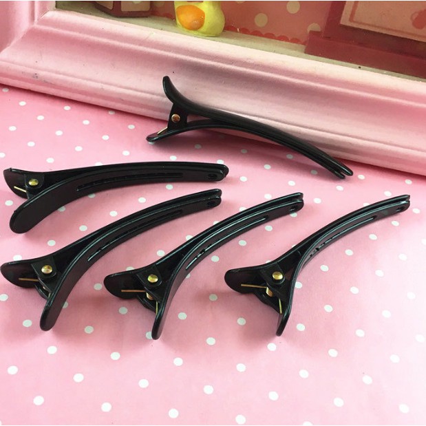 JBK jepit bebek 8 cm plastik jepitan rambut warna-warni colorfull hitam