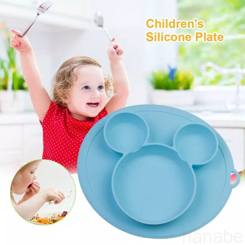 ~ PIYOSHI08 ~ Piring Makan Anak Anti Slip Silikon Plate Mat Silicone PD97