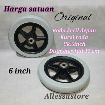 roda depan kursi roda ukuran 6 inch original