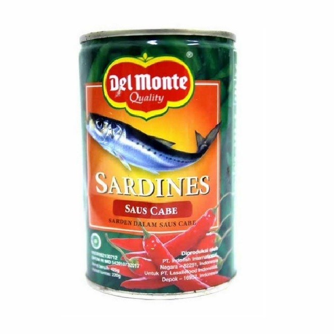 

sarden sardines kaleng del monte saus cabe chili spicy 425