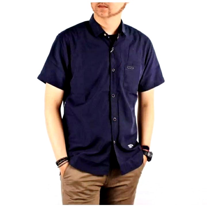 JUMBO Kemeja Pria XXXL 3l XL formil Kasual Polos Hitam Putih Lengan Panjang / hem baju pria/kemeja cowok/kemeja hitam/kemeja puti/kemeja navy/kemeja kantor/kemeja sales/kemeja manager/kemeja kerja/kemeja kondangan