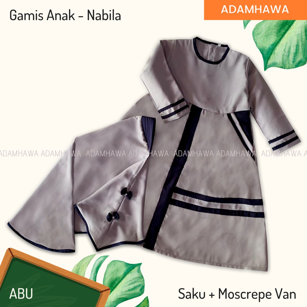 GAMIS MONSCREPE ANAK MAXY NABILA SIZE 2-12 TAHUN -ALEXAGROSIR