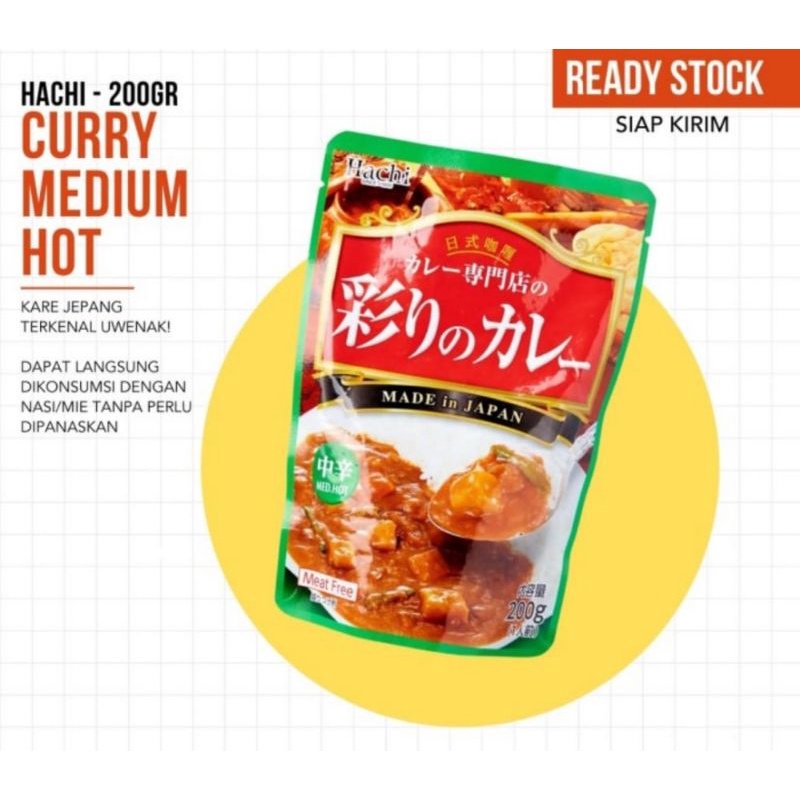 

HACHI Curry Medium Hot 200 Gr Bumbu Kari Terkenal Jepang Pedas Sedang Siap Saji