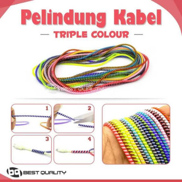 Pelindung Kabel 3 warna 1pack isi 100pcs