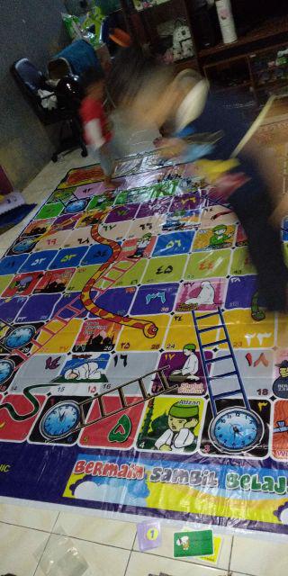 [2,5 M X 3 M] Ular Tangga Anak Sholeh Seri 3 Ukuran L Karpet Jumbo Raksasa