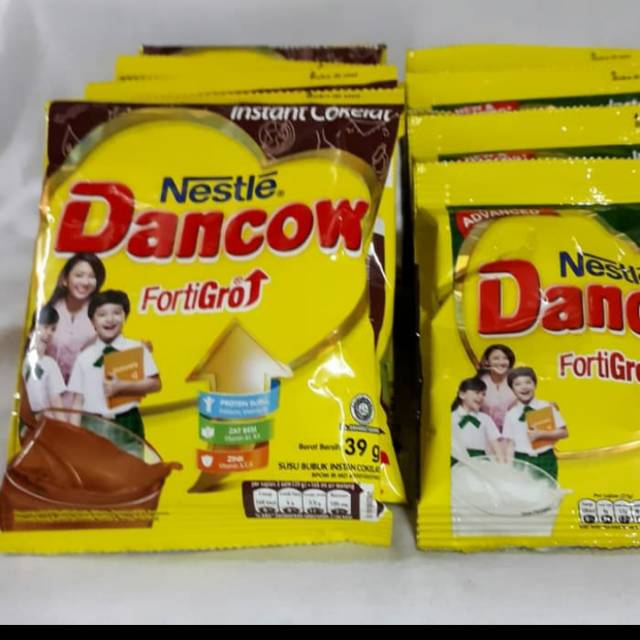 

Nestle Dancow fortigo coklat dan plain renceng (10 pcs x 39gr)