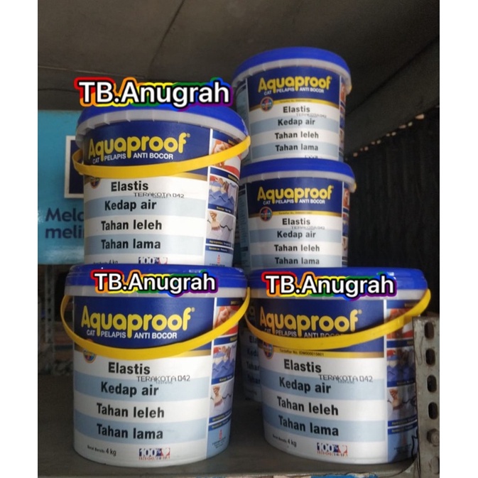 Cat pelapis anti bocor Aquaproof Aqua proof 4kg Aquaproof 4kg Aqua proof galon Cat Waterproofing