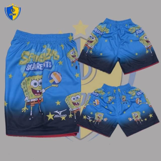 Celana/kolor volly fullprinting motif karakter spongebob 1