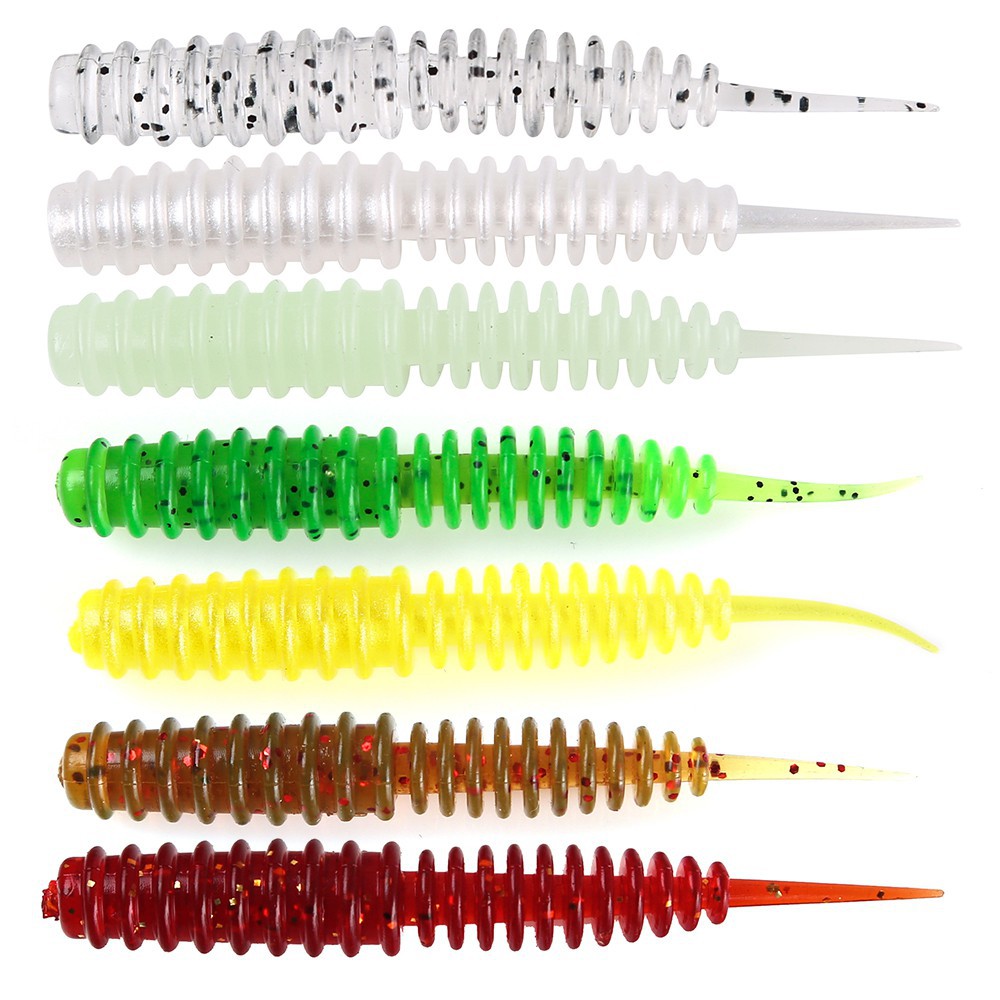 SYFishing 5Pcs Softworm Umpan Pancing 6.5cm 1.2g Swimbait Fishing Lure Swimbait Bass Wobbler Kail Ikan Sinking Tackle