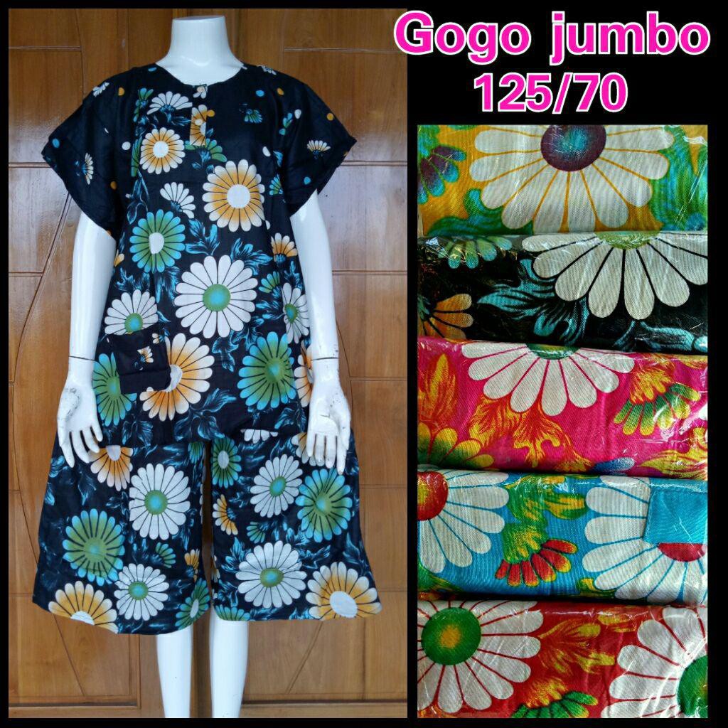 SETELAN GOGO JUMBO motif bunga matahari daster  busui 