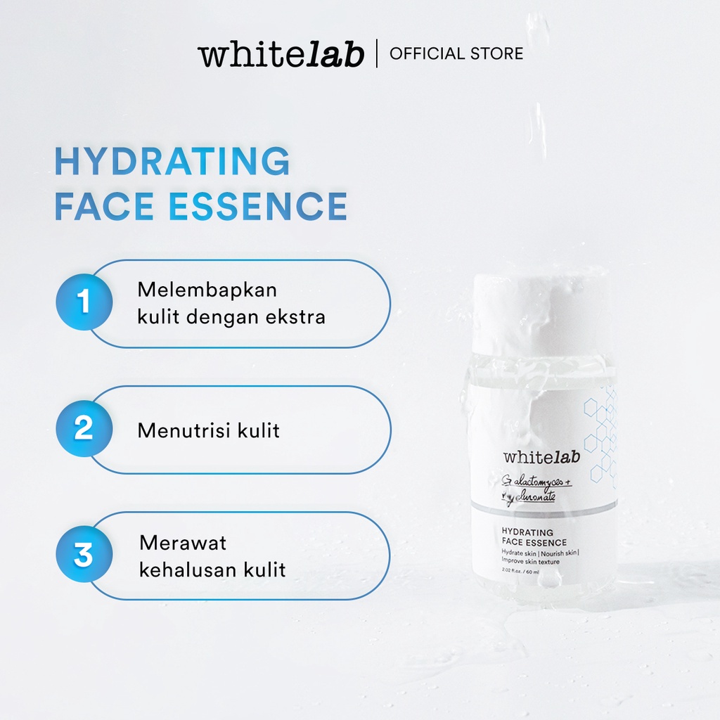 ❤️ Cloudy ❤️ WHITELAB Hydrating Essence Serum -Toner Kulit Kering Untuk Lembap Dan Kenyal Dengan Niacinamide, Galactomyces &amp; Hyaluronic