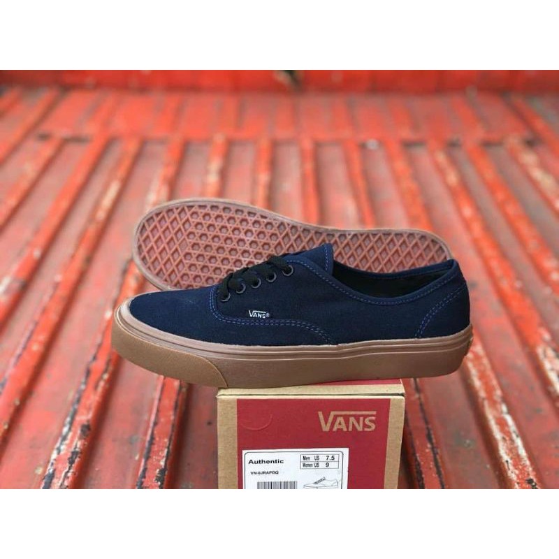 Sepatu Kets Vans Authentic Sol Gum Coklat Pria. 39-43. Grade Ori. Vans Authentic