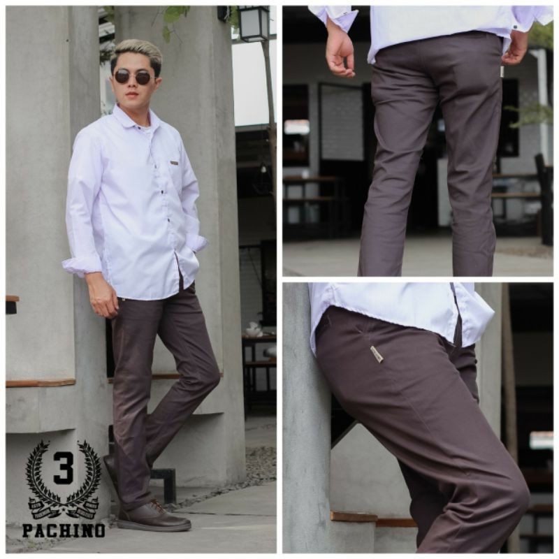 Celana Chino Panjang Pria Slimfit Katun Strecth Twill Melar Original Pachino Premium Distro