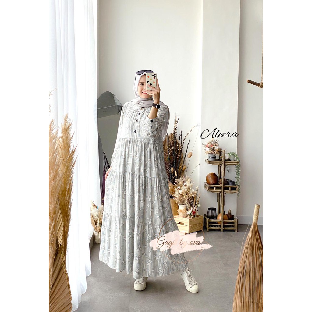 ALEERA By GAGIL FASHION, DRESS PANJANG BAJU GAMIS DAILY KATUN
