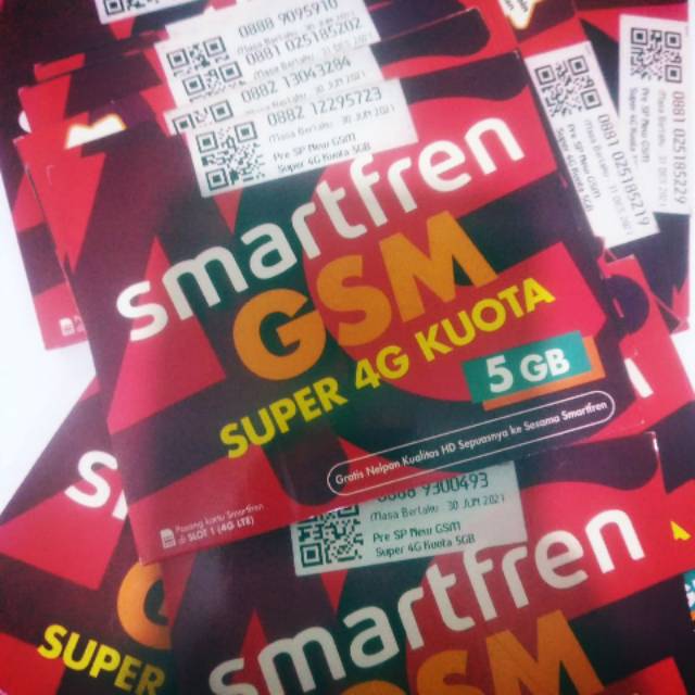 Kartu perdana kuota Smartfren 5GB 4G plus