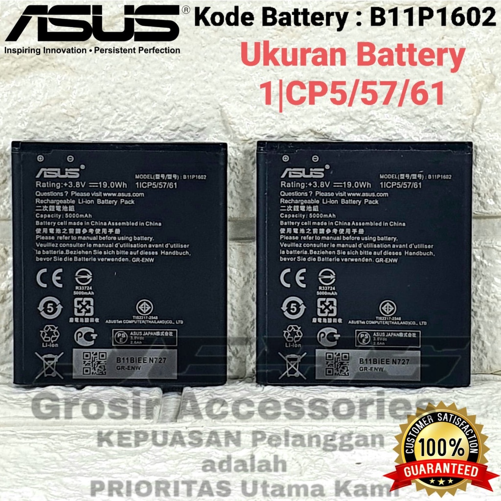 Baterai Batre Original ASUS Zenfone Go 5 Inchi - ZB500KL - X00AD Kode Battery B11P1602