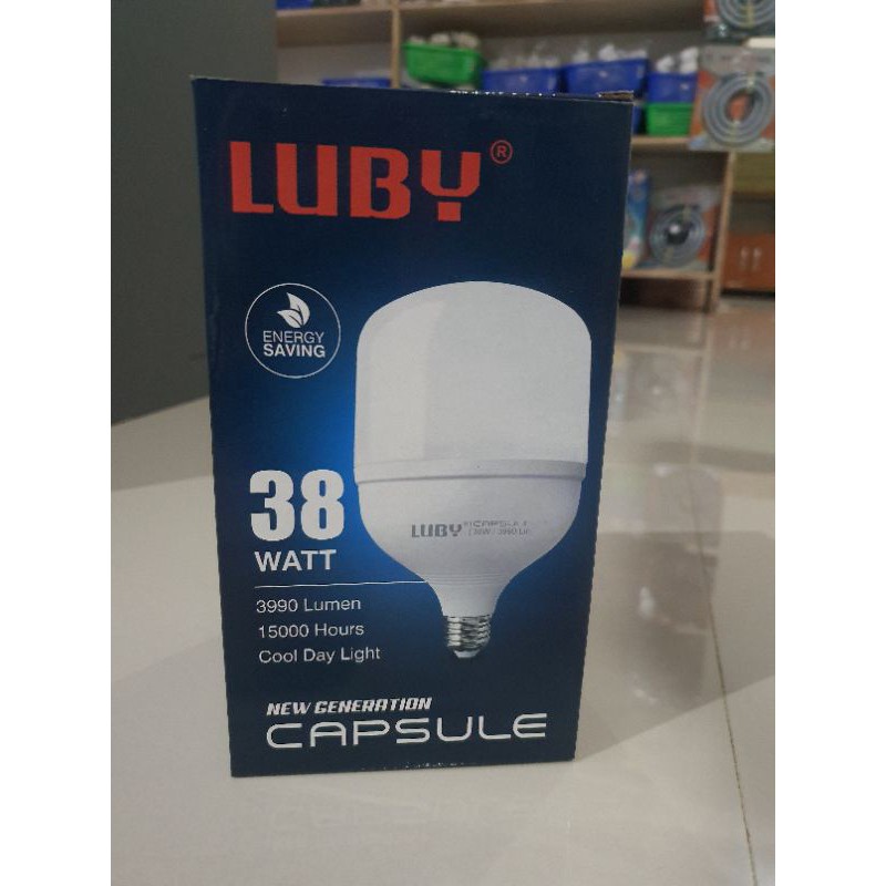 Lampu LED Putih 38 Watt Bohlam Capsule Luby New Generation Samsung Inside SNI Original