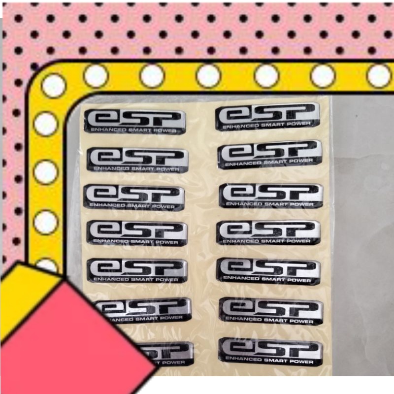 Stiker Emblem esp Tutup box Filter Beat Pop Eco Street Vario 110 Fi , Vario 125 fi original