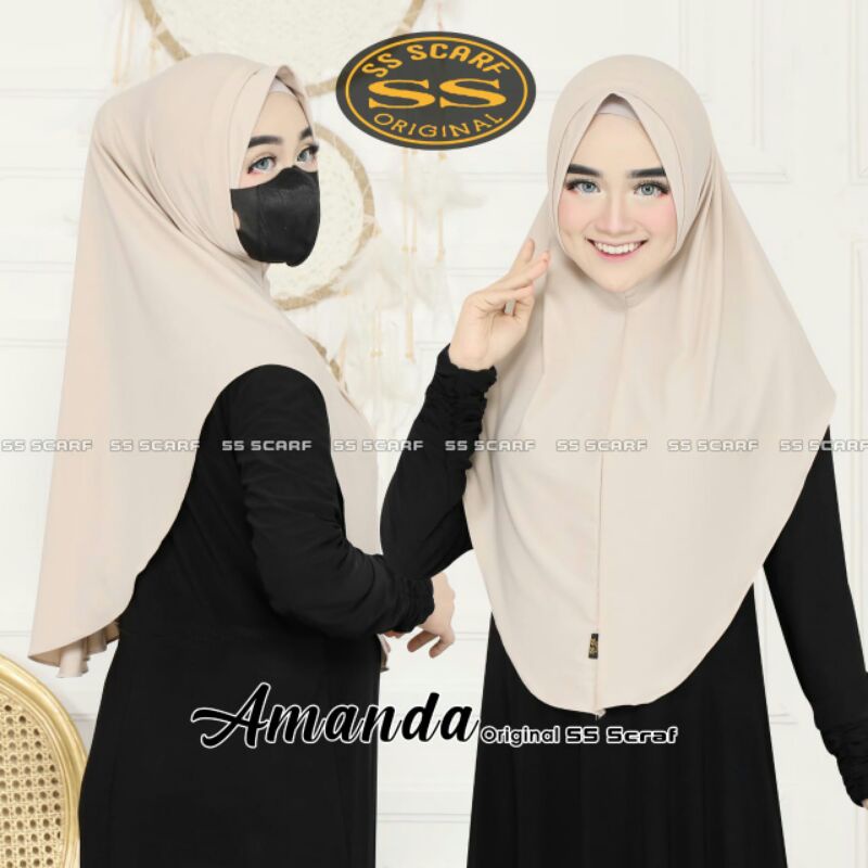 Jilbab Khimar Instan Simpel Amanda Medina Size L Ori SS Scraft-4