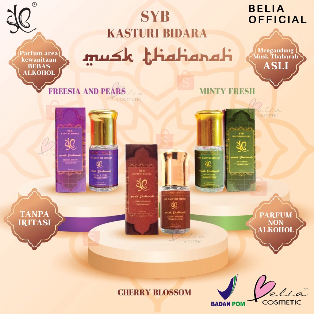 ❤ BELIA ❤ SYB Kasturi Bidara Musk Thaharah | Parfum Area Kewanitaan | Parfum | Minyak Wangi | BPOM