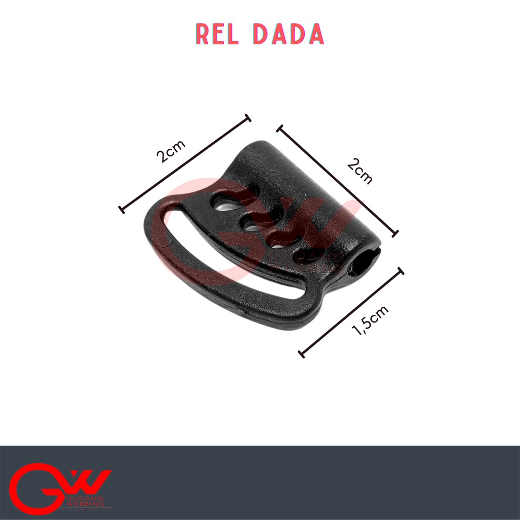 Rel dada Strap Tali Plastik / Buckle Rel Dada 2,0cm Eceran