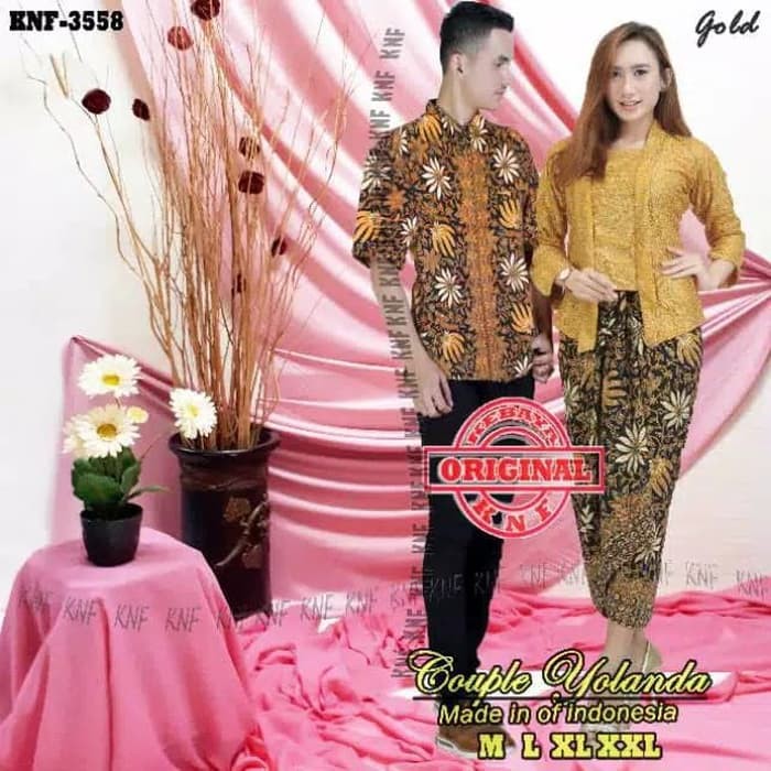 couple kebaya brukat kutubaru dan hem pendek trendy terbaruu