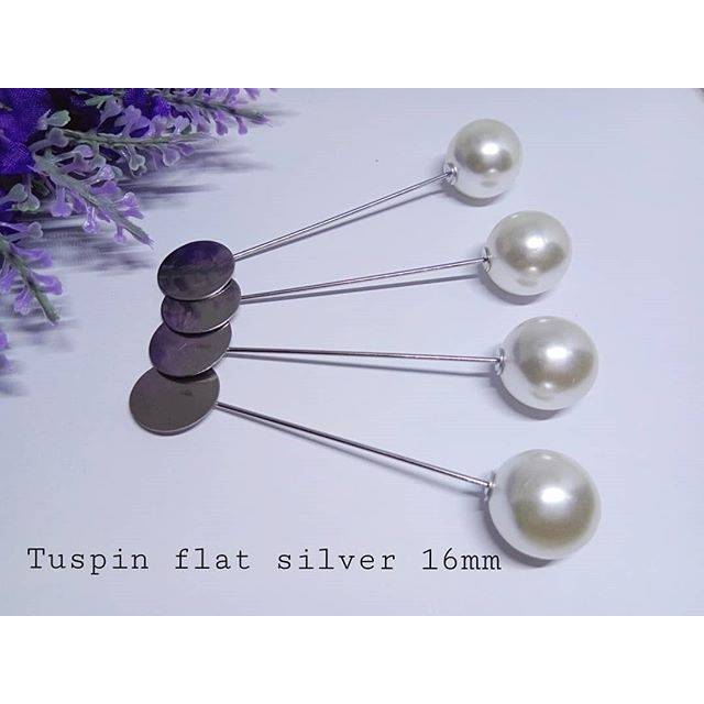 Tuspin flat silver 16mm