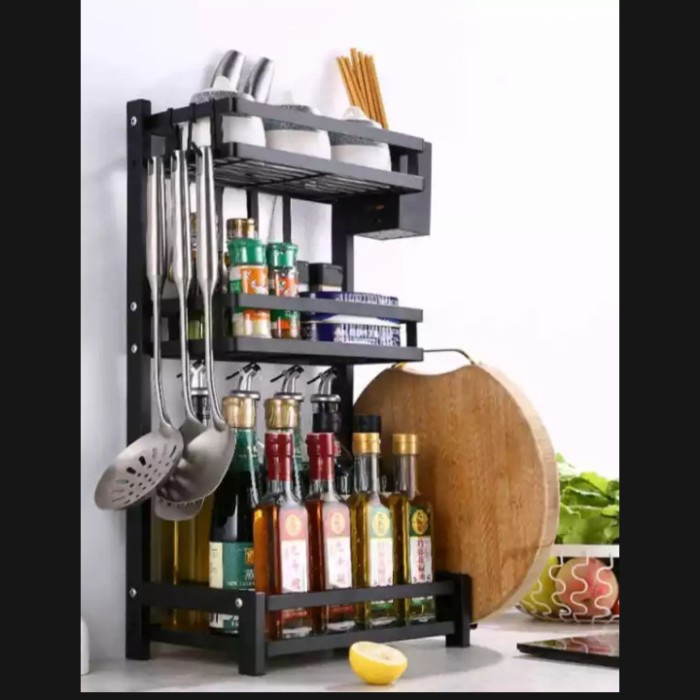 Rak Dapur - Rak Bumbu Dapur Susun 3 Serbaguna