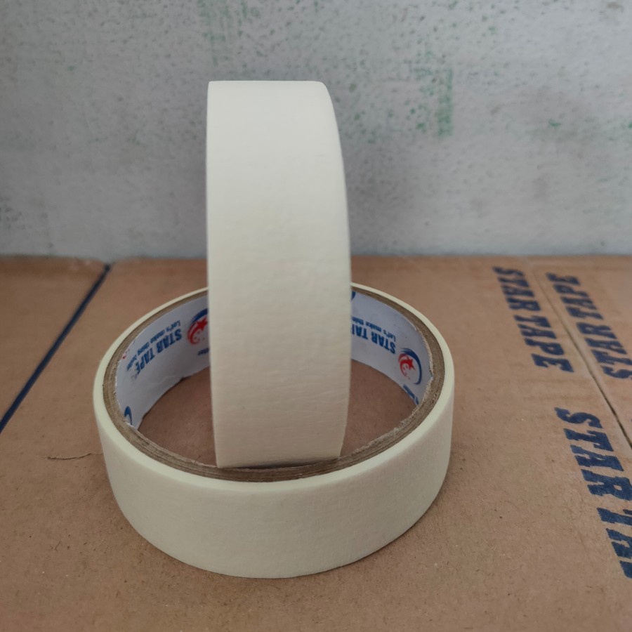 

Lakban Kertas STAR 24mm*6y/Masking Tape 1 inc*6y/Isolasi Kertas STAR