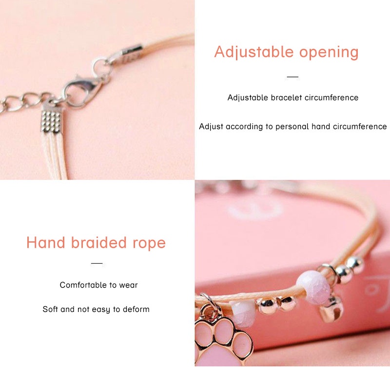 Gelang Wantia Korea Cakar Kucing Bahan Keramik Kartun Beruang Cakar Untuk Wanita Bracelet