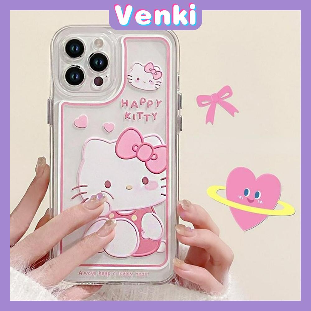 iPhone Case Clear Case Soft Thick TPU Shockproof Super Transparent Protection Camera Plating Button Pink Cartoon Cute For iPhone 13 Pro Max iPhone 12 Pro Max iPhone 11 iPhone 7Plus