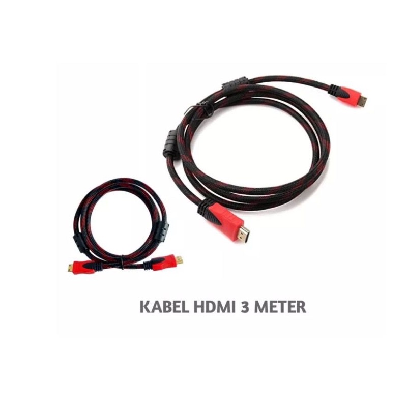 KABEL HDMI NYLON 3 METER AUDIO DAN VIDEO KABEL NYLON BRAIDED NET HDMI 3METER PROMO SEN