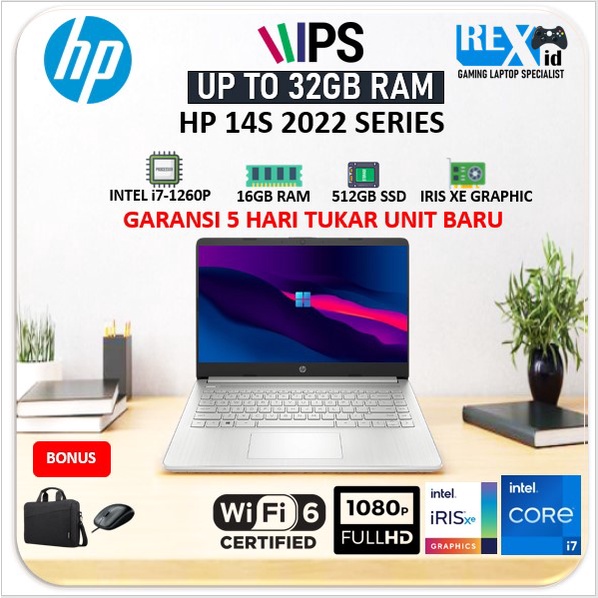 HP 14S DQ5002TU i7 1260P 16GB RAM 512GB SSD FHD IPS