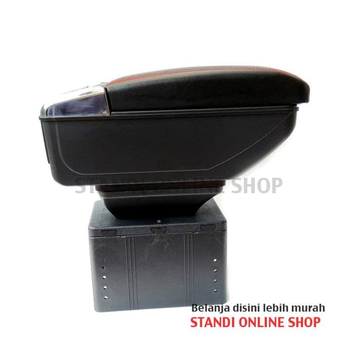 Luxury Universal Arm Rest Console Box With 7 USB Charger Mug Holder Mobilio Brio BRV Black