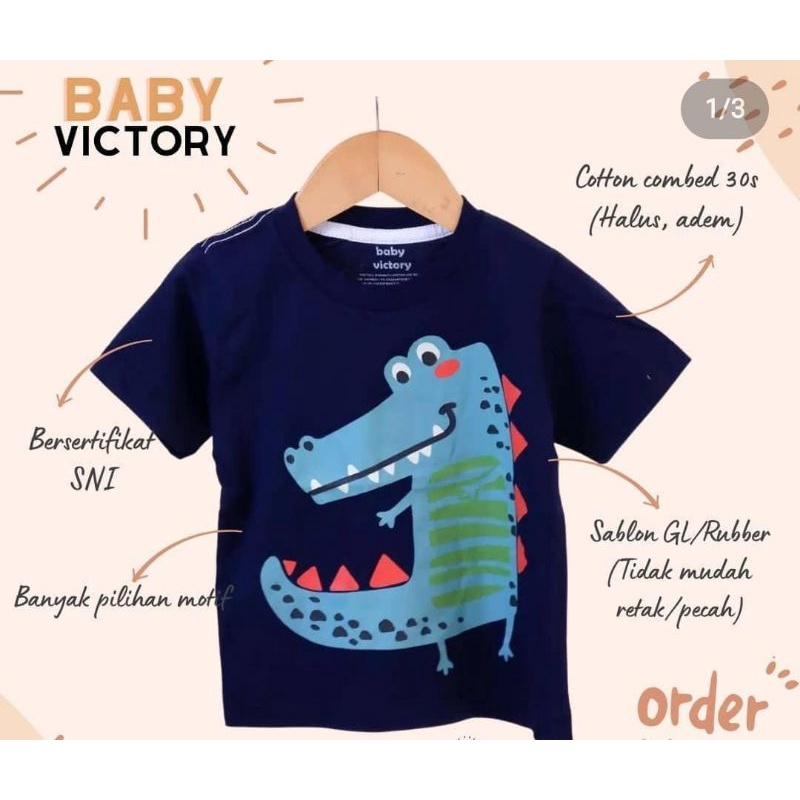 Kaos Baby Victory Cowok Cewek // Atasan Kaos Lengan Pendek Baby Victory