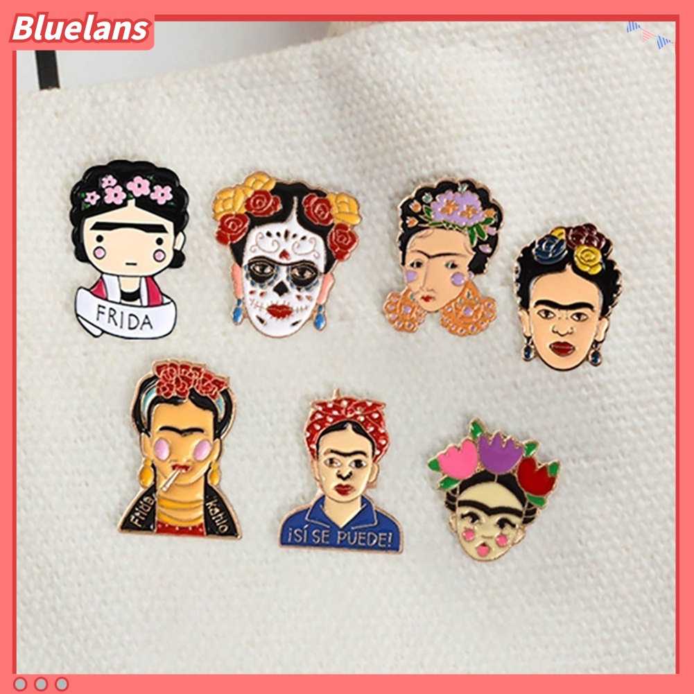 Bluelans Cartoon Enamel Frida Kahlo Mexican Badge Collar Brooch Pin Clothes Jewelry 