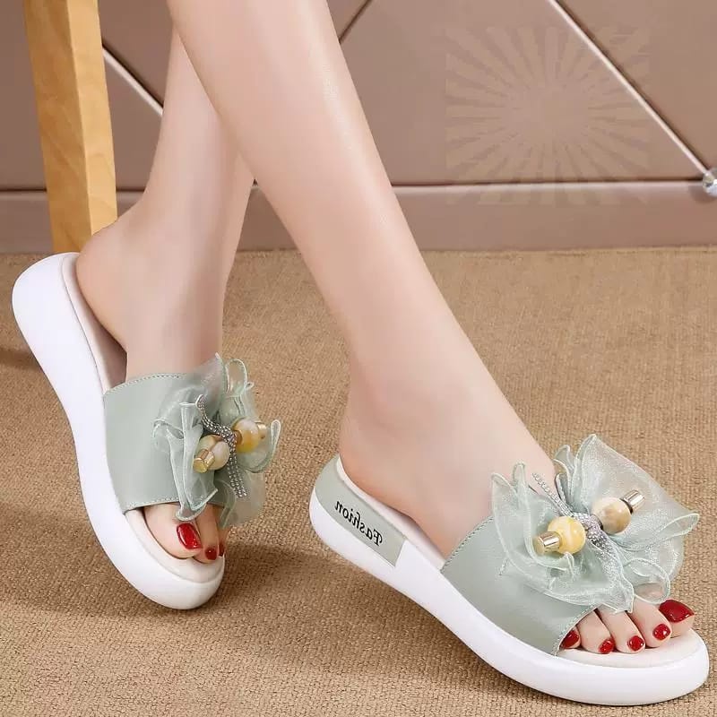 sandal wanita pita mutiara