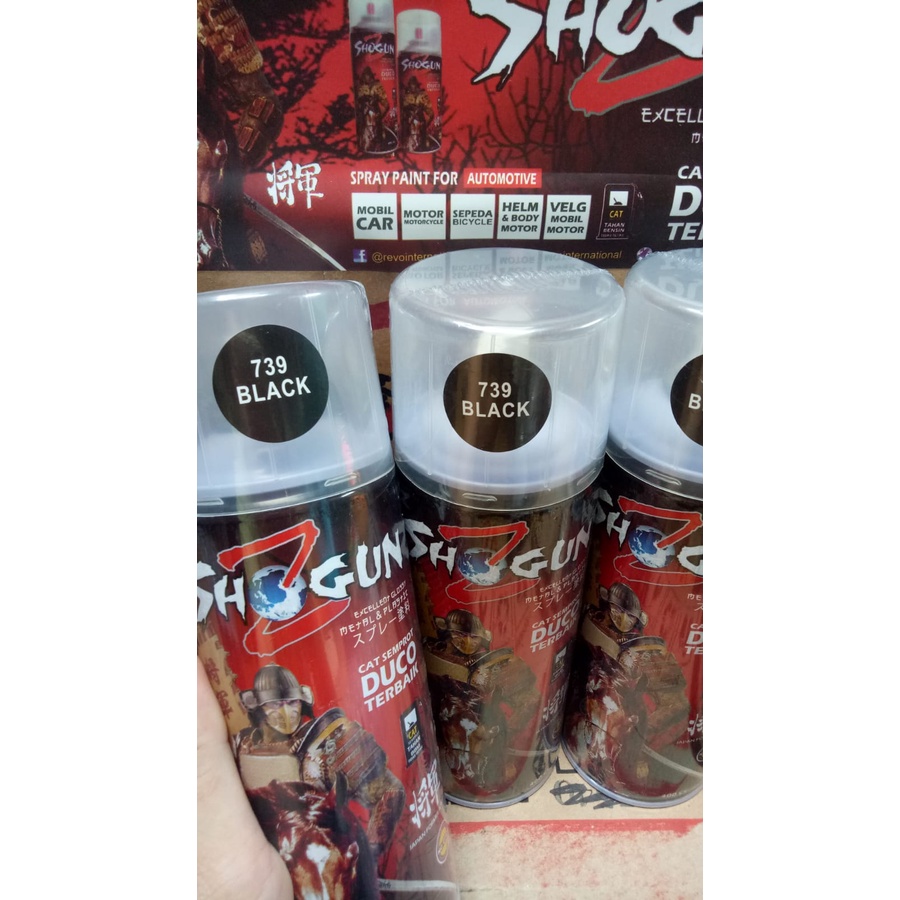 pilox pilox cat semprot duco shogunz shogun black 739 400cc hitam glossy