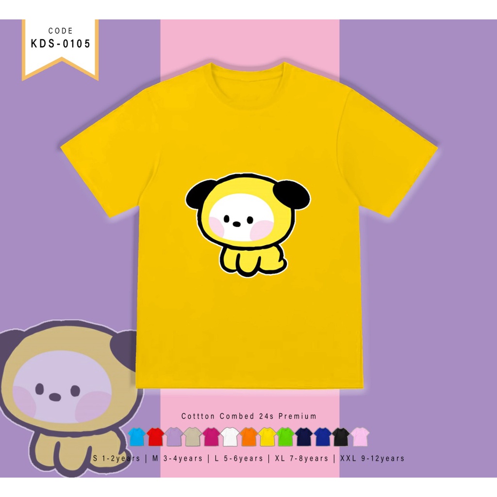 T-SHIRT KIDS BERGAMABR CARTOON / BT CUTTIE / KAOS UNISEX 1-12 TAHUN / RESELLER VERY WELCOME / CUSTOM TEE