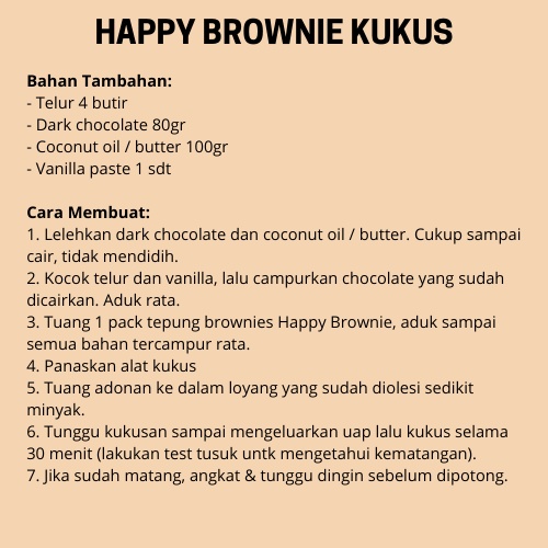 Happy Brownie Gluten Free Brownies Mix 360gr