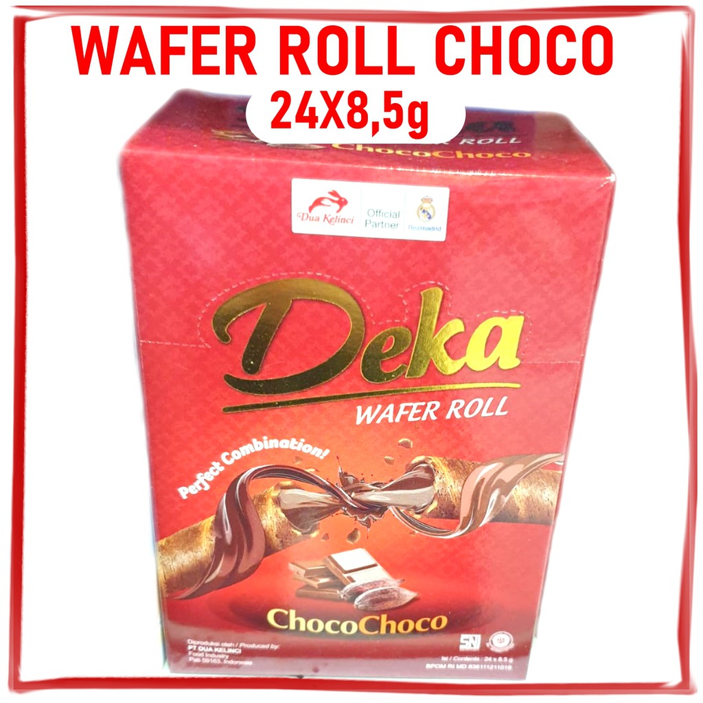 

wafer coklat DEKA wafer roll chochoate wafer dua kelinci CHOCO CHOCO (24X8,5gr)