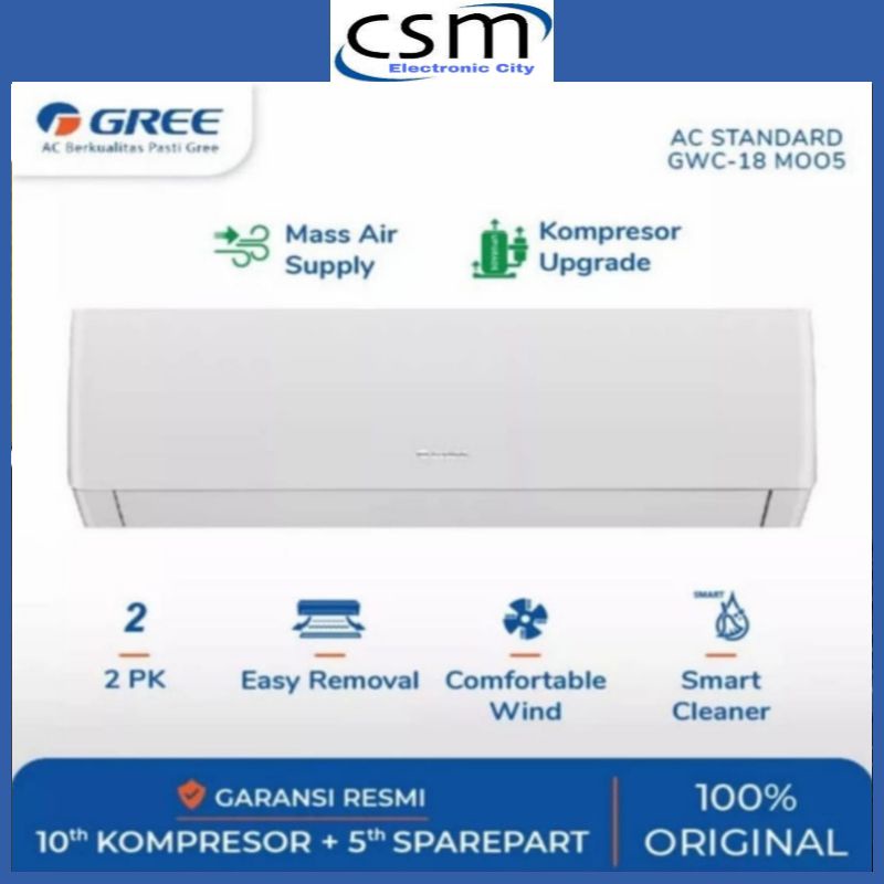 AC GREE 2 PK GWC-18M005 2 PK R32 [INDOOR+OUTDOOR UNIT ONLY] GARANSI RESMI