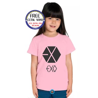 Kaos Band Anak Korea EXO Logo Free Cetak Nama/Tulisan Banyak Karakter #2