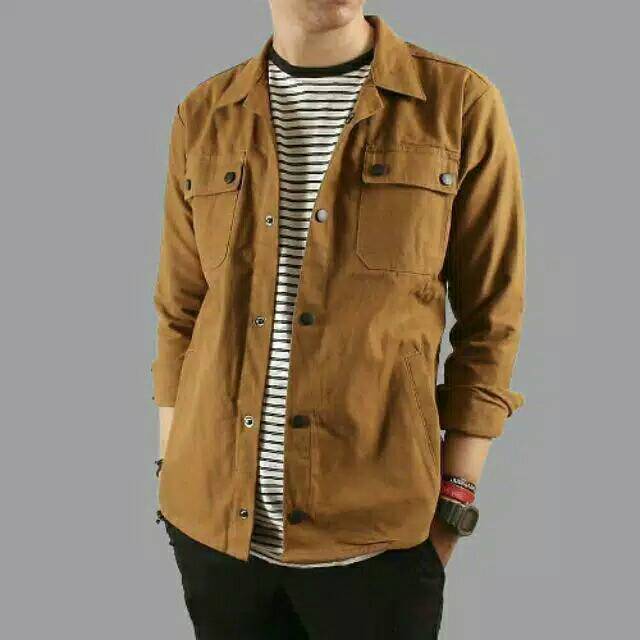 Jaket Kemeja Semi Parka Elegan